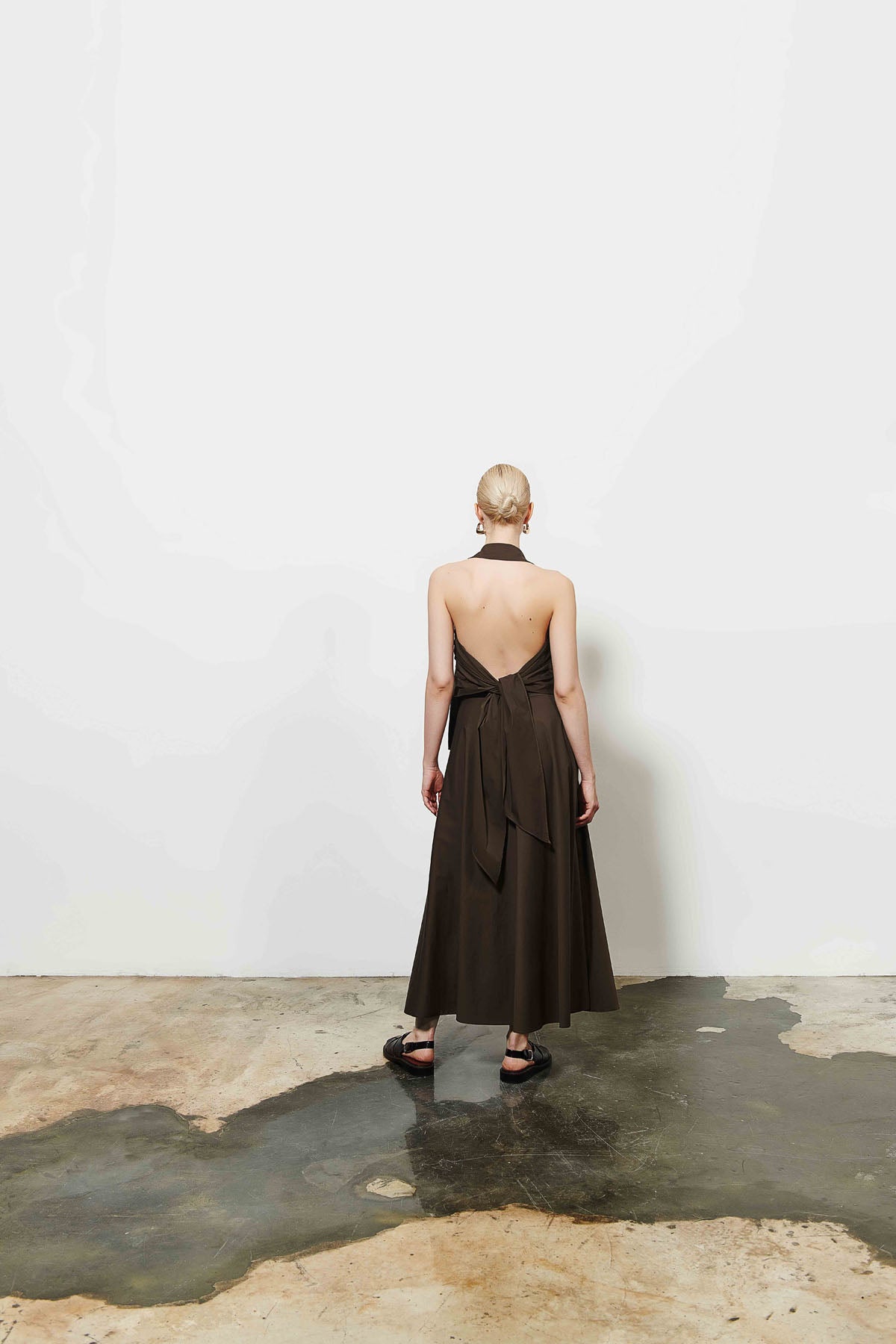 Женская длинная юбка с высокой талией