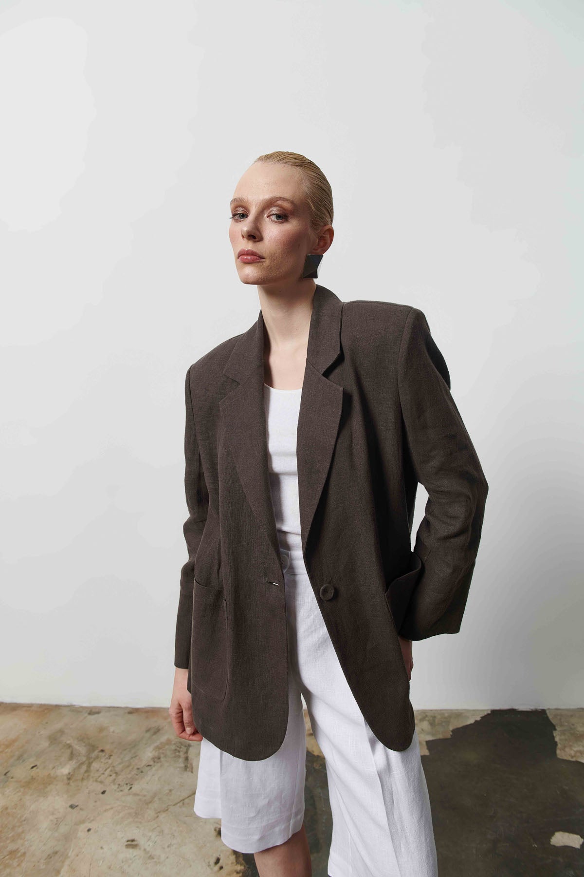 Linen Women's Blazer Jacket