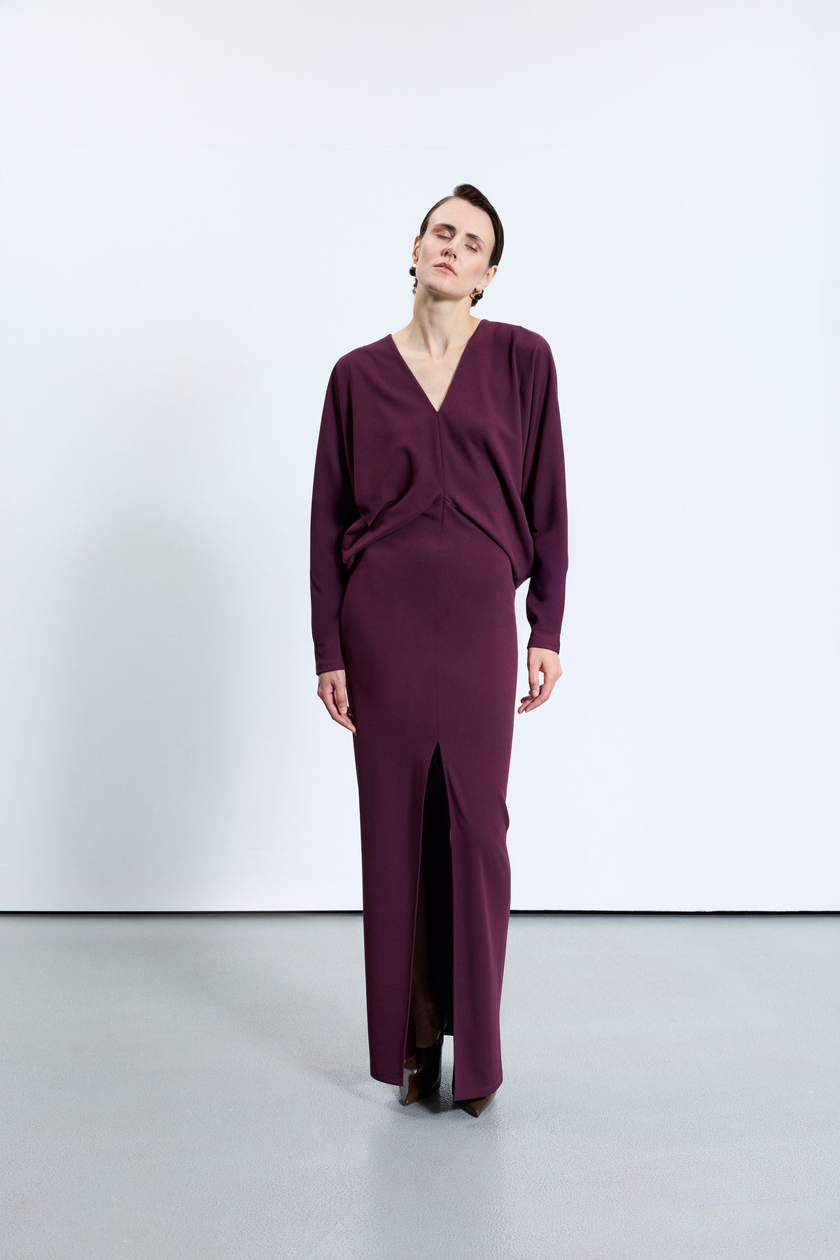 4719 Burgundy Dress