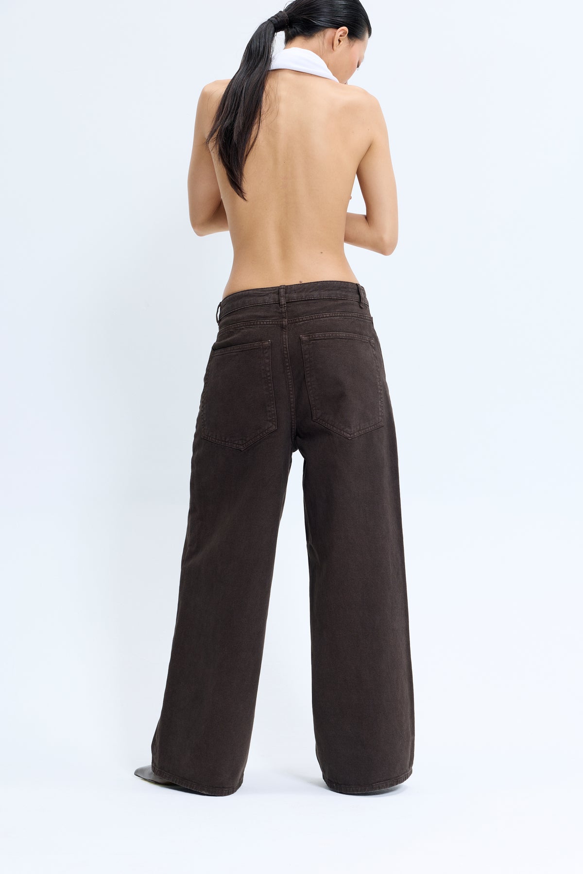 2708 Brown Denim Pants
