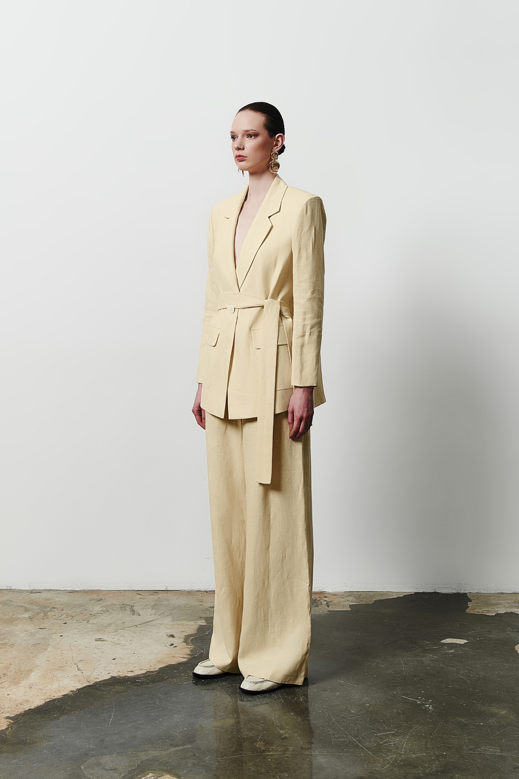 Oversize Belted Blazer Jacket