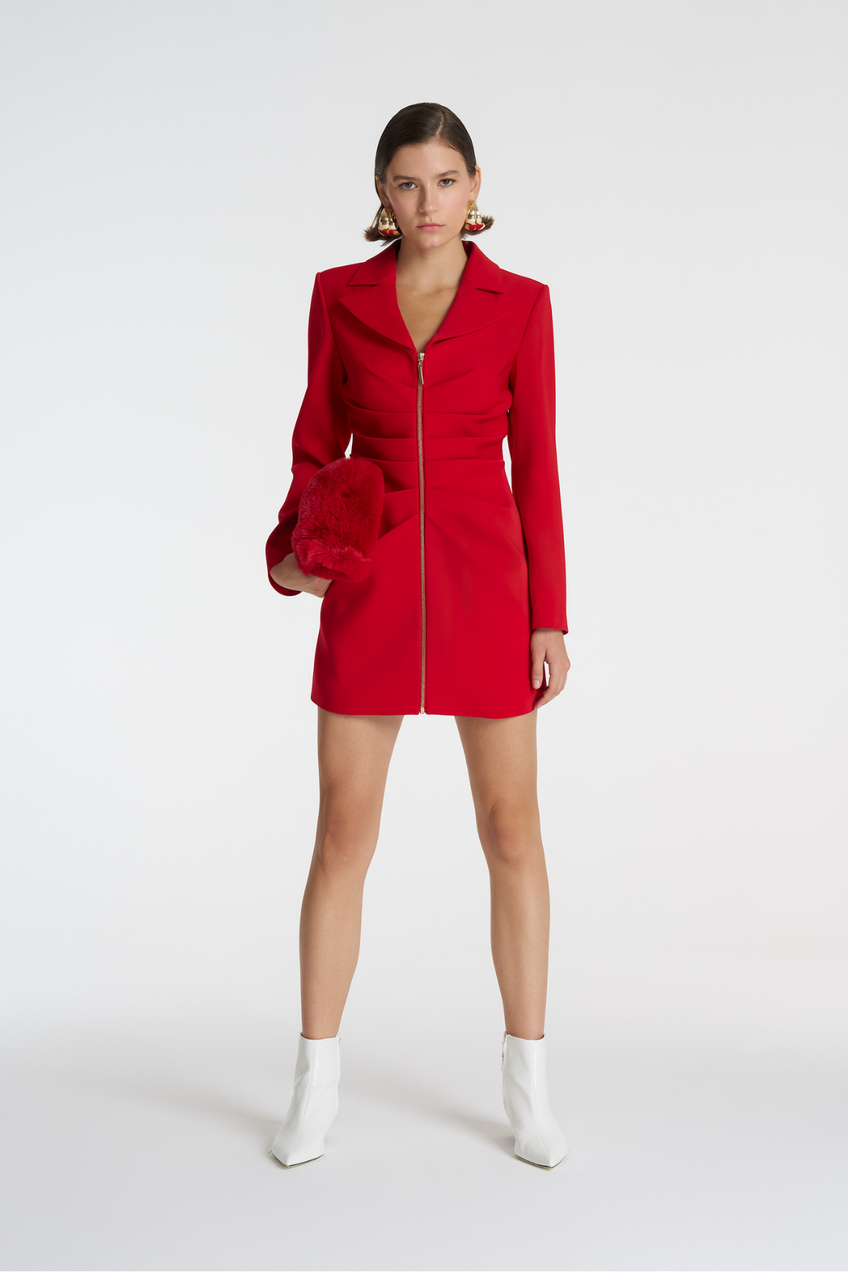 Fermuarlı Blazer Elbise