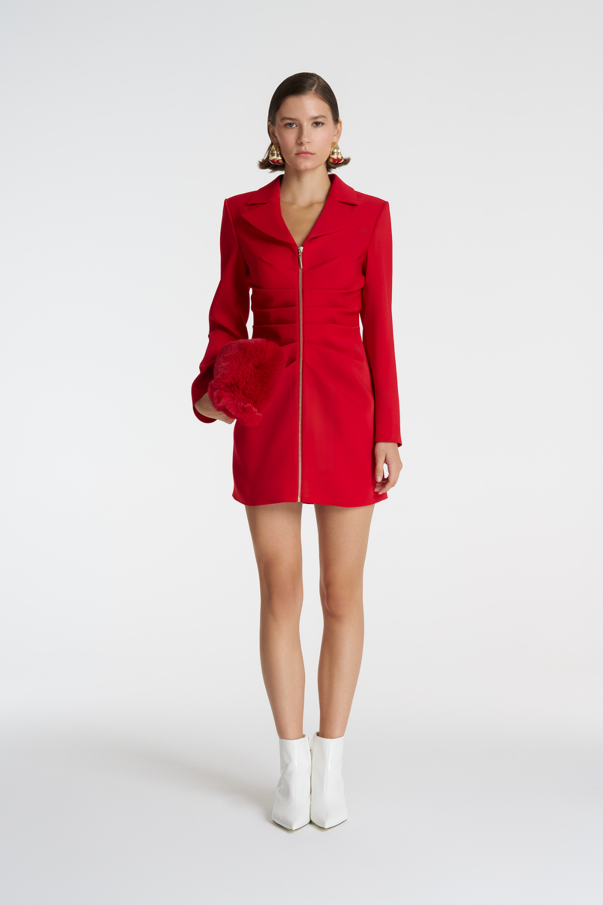 Fermuarlı Blazer Elbise
