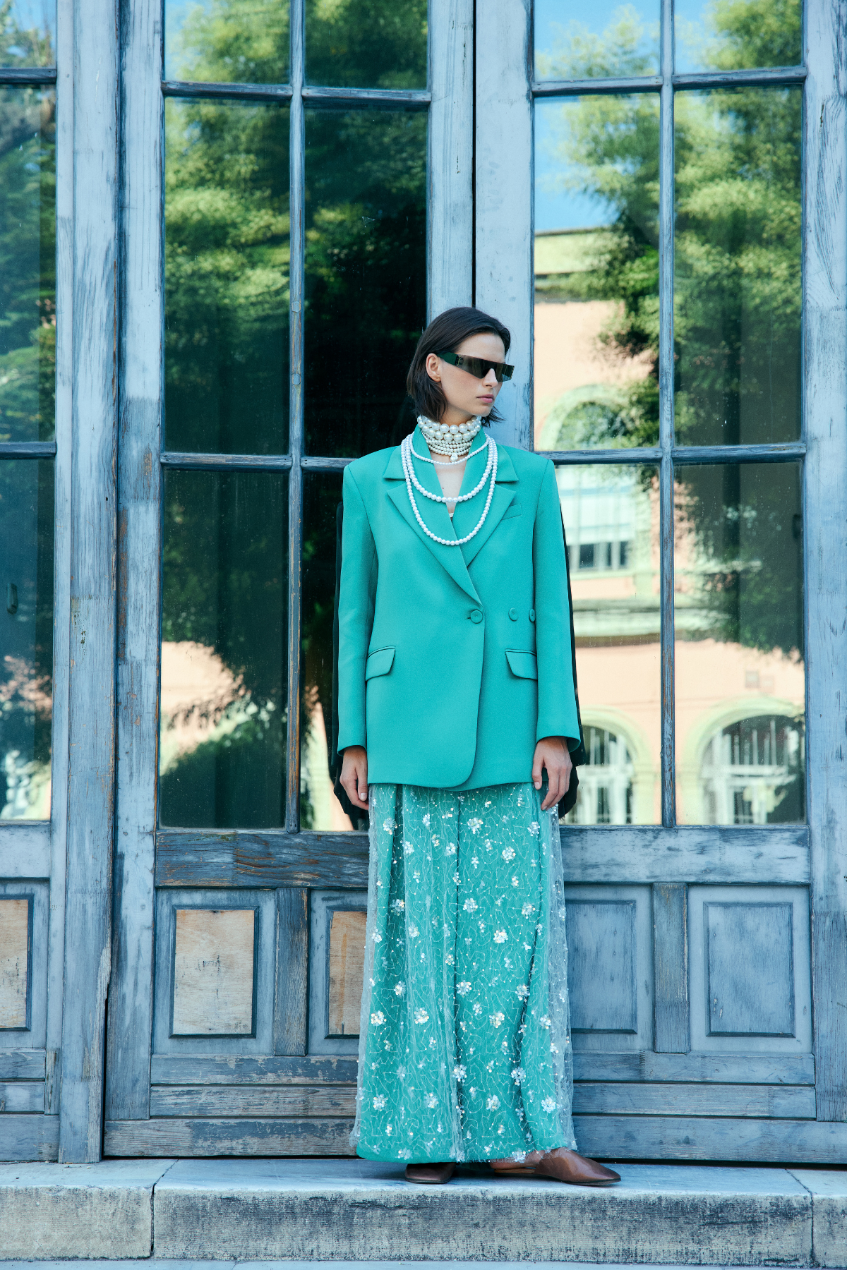 Kruvaze Blazer Ceket Pantolon Takım