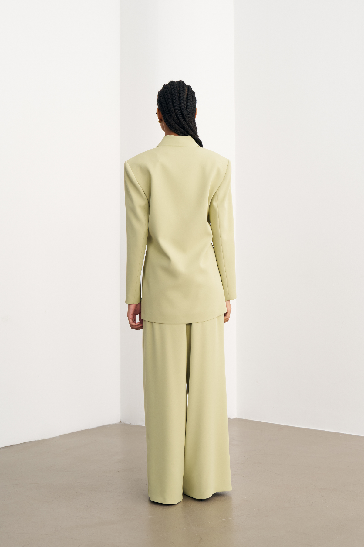 7808 Düğme Detaylı Ceket Pantolon Takım