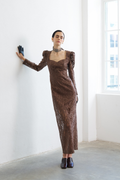 Kalp Yaka Dantel Maxi Elbise