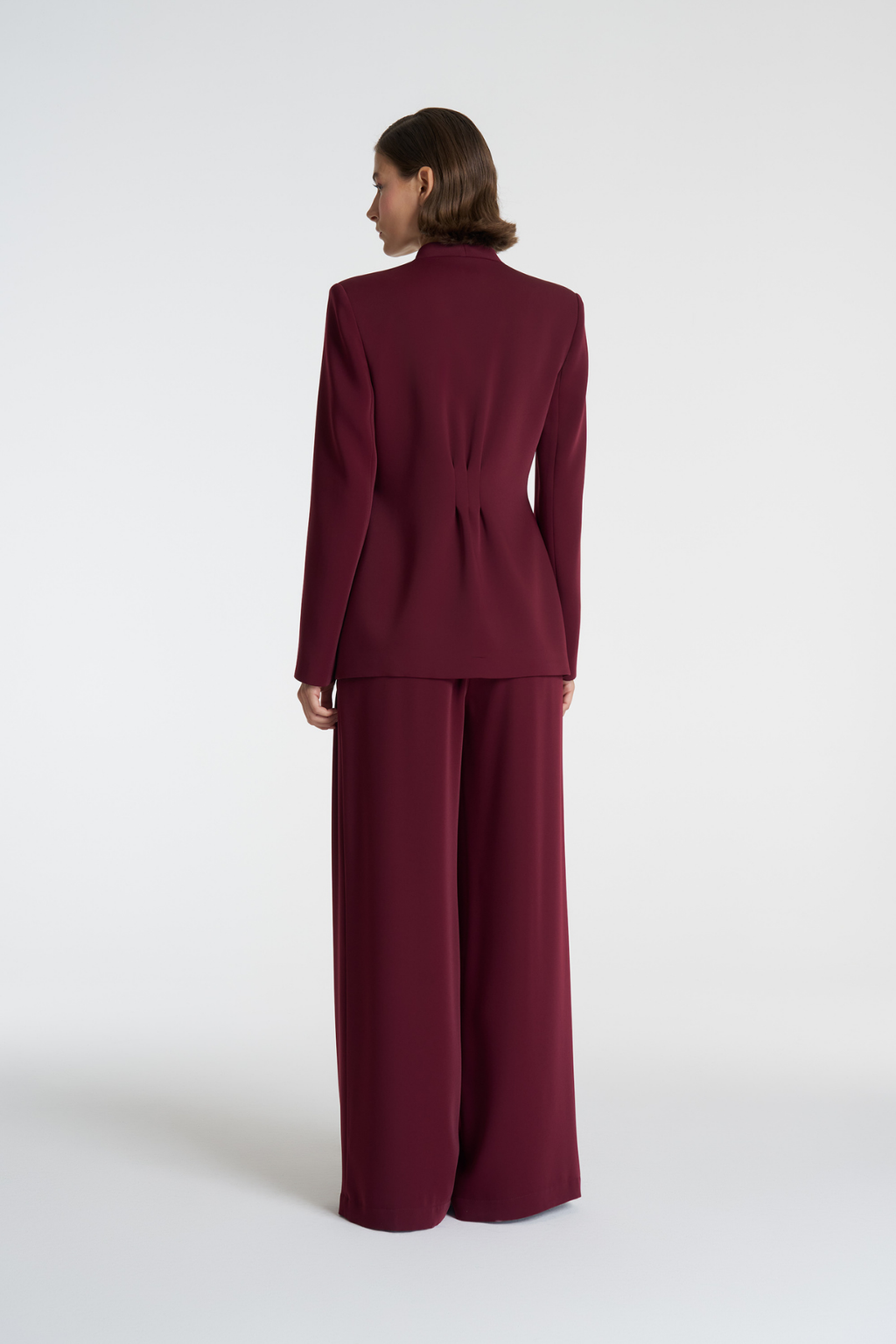 Pile Detaylı Blazer Ceket Pantolon Takım