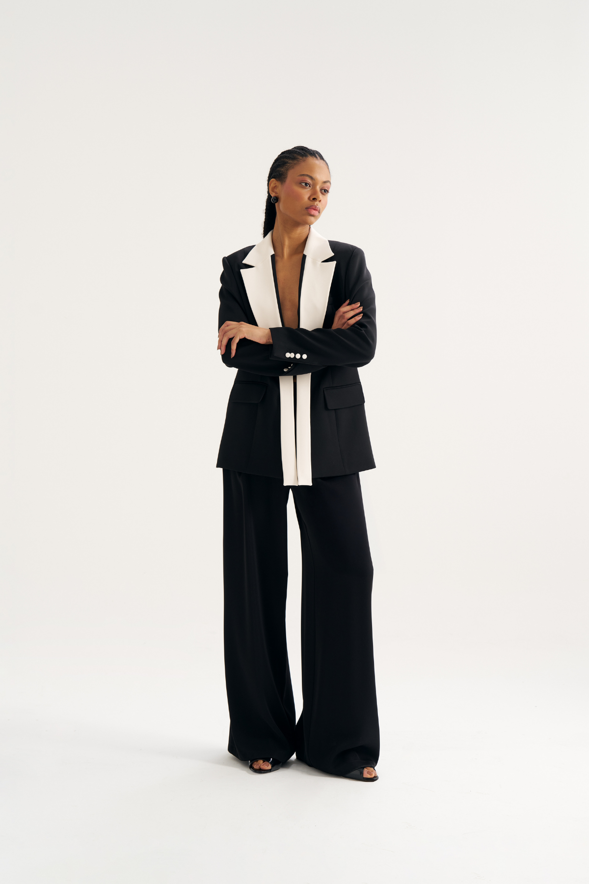 7805 Çift Renkli Ceket Pantolon Takım