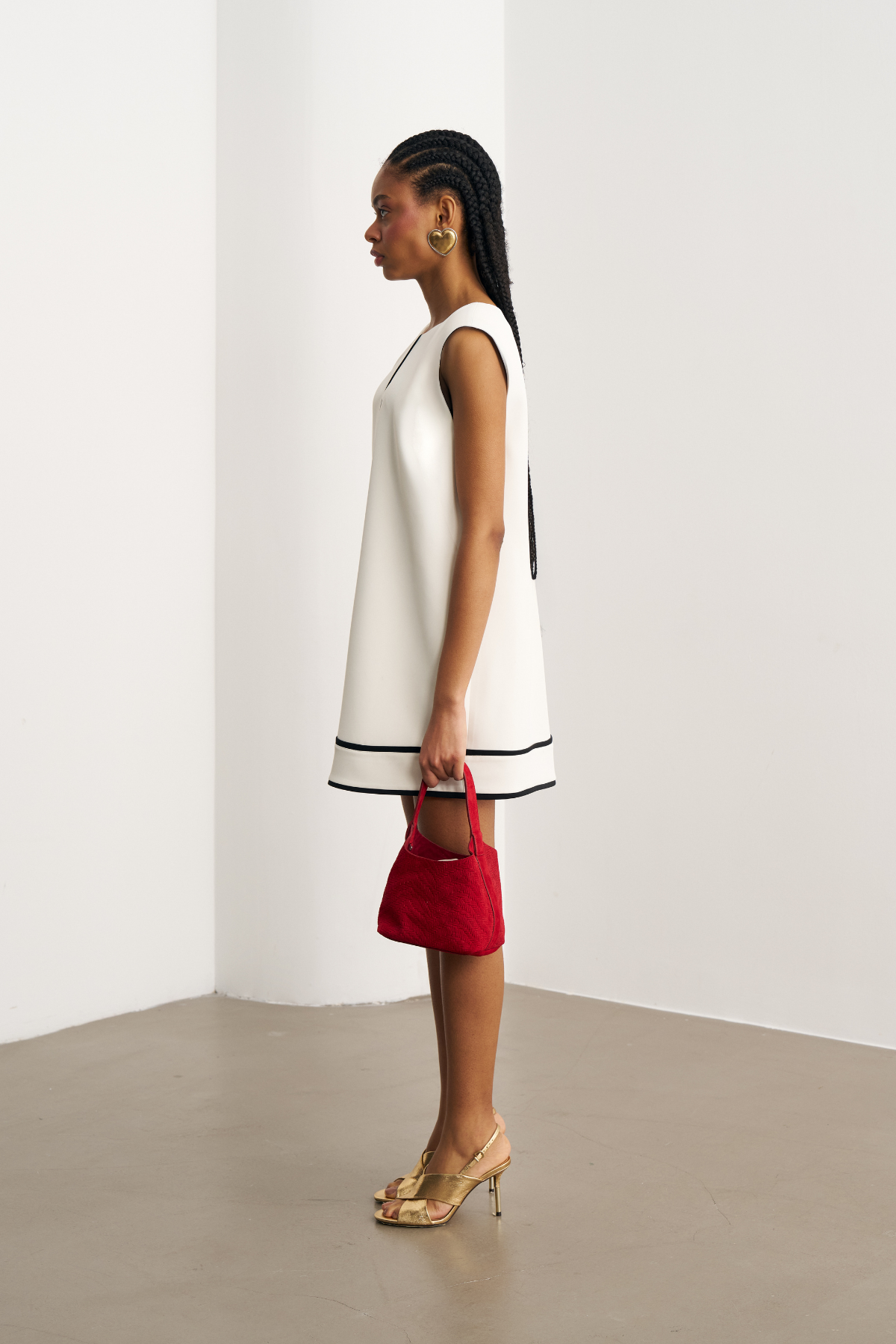 4803 Vatkalı Şifon Aller Etekli Elbise