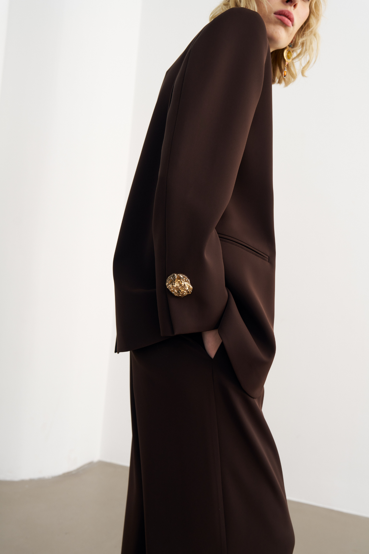 1811 Aksesuar Detaylı Oversize Ceket