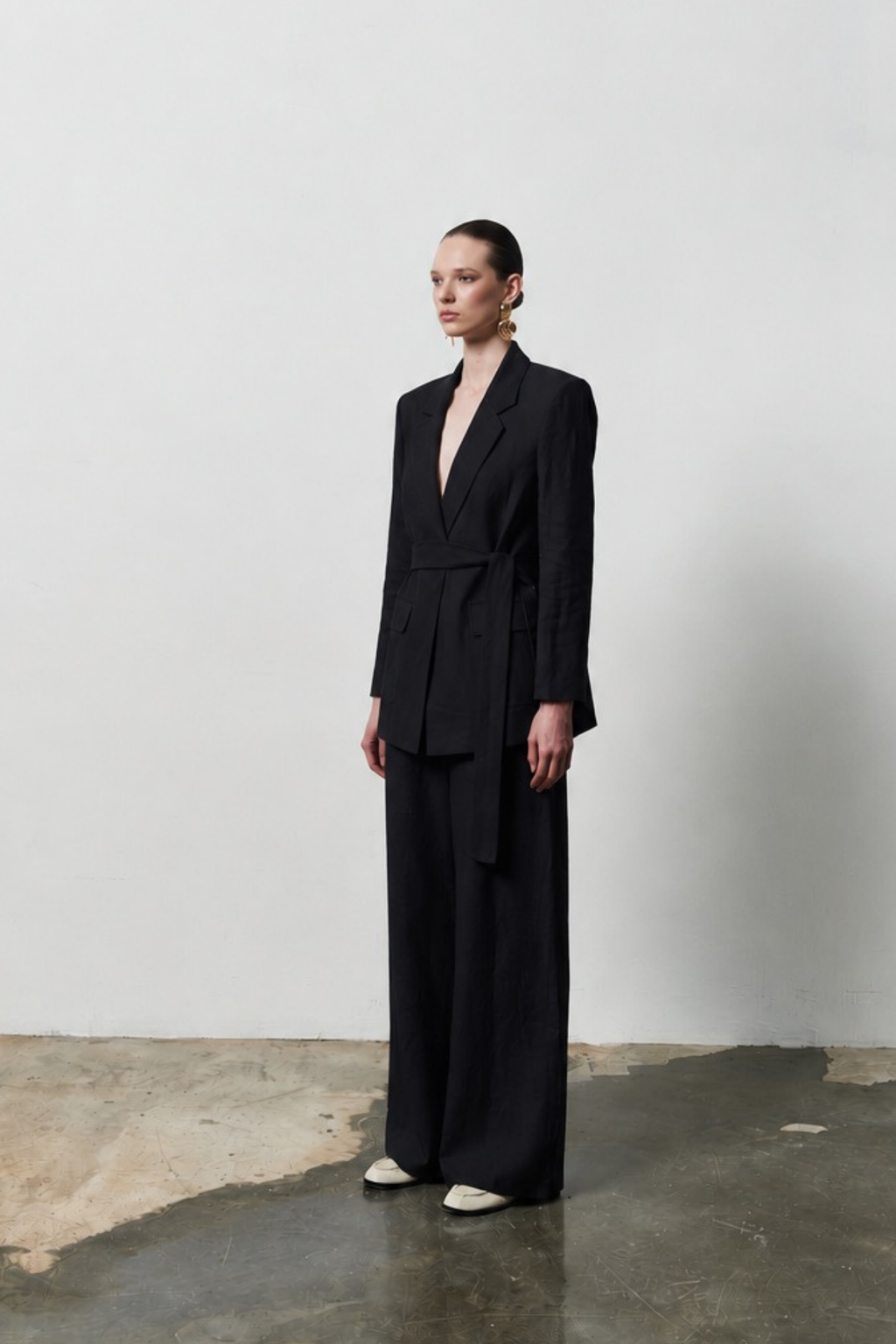 Oversize Belted Blazer Jacket