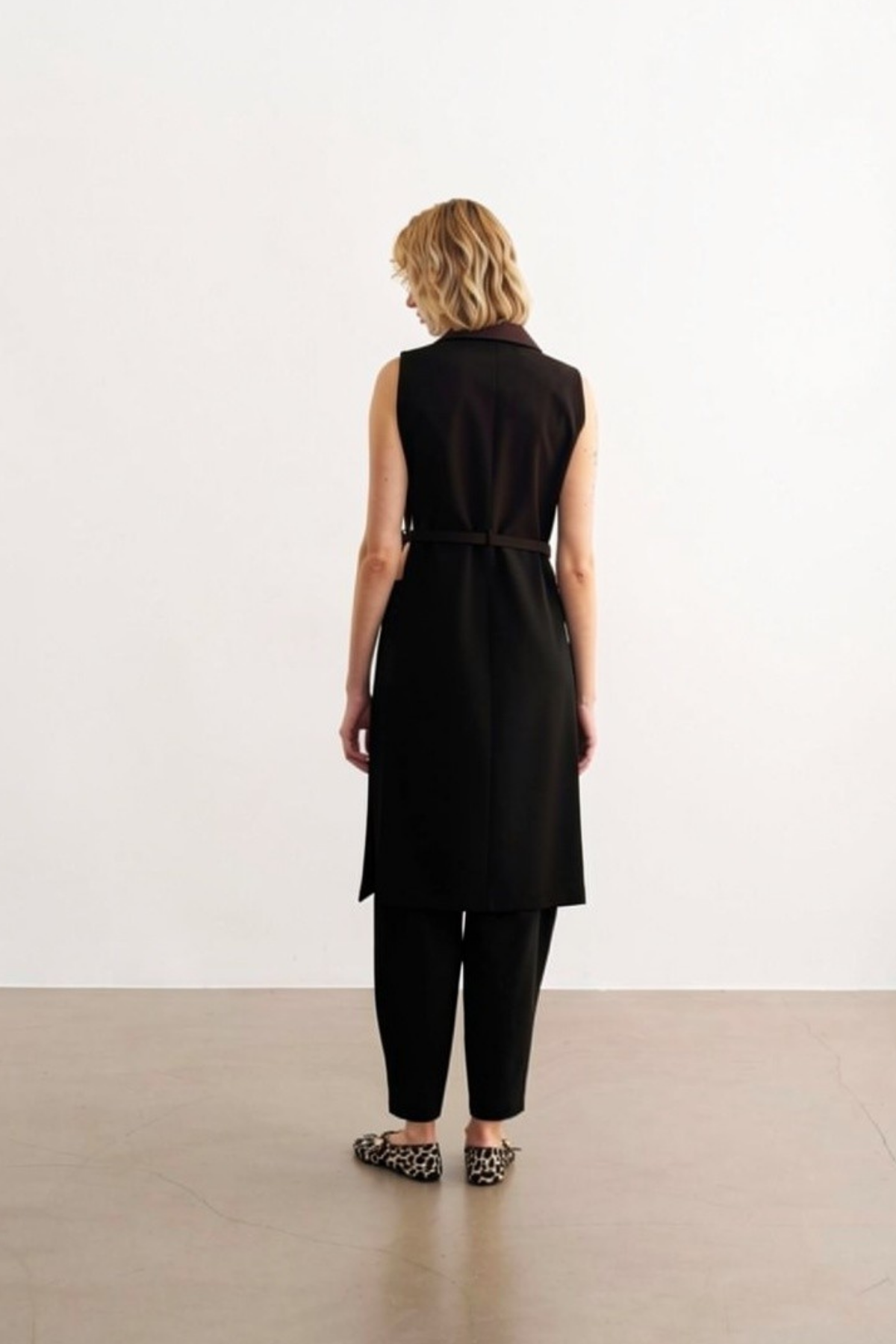 1815 Kemer Detaylı Uzun Yelek