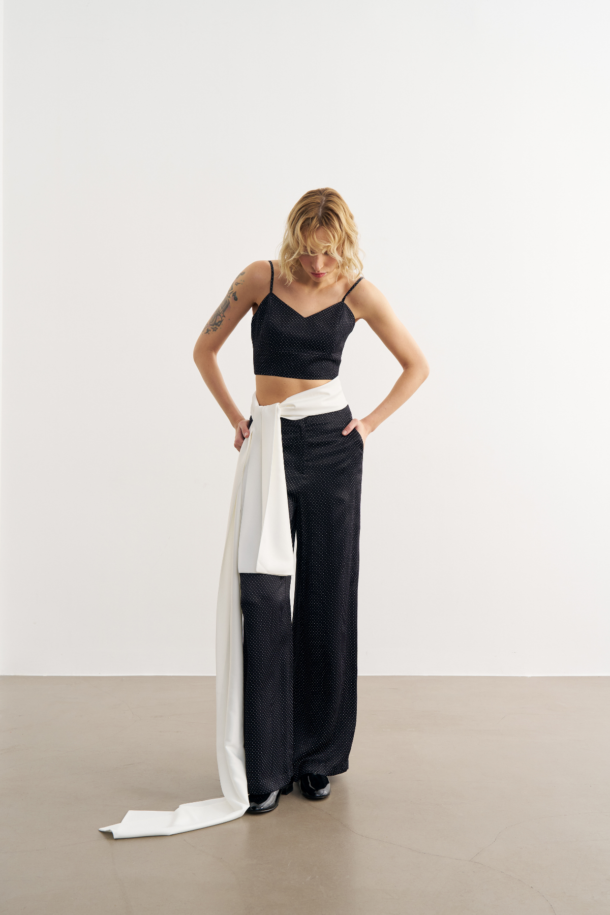 7812 Puantiyeli Ceket Pantolon Takım