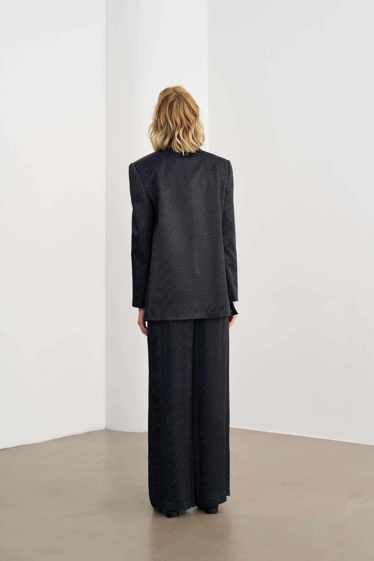 7812 Puantiyeli Ceket Pantolon Takım