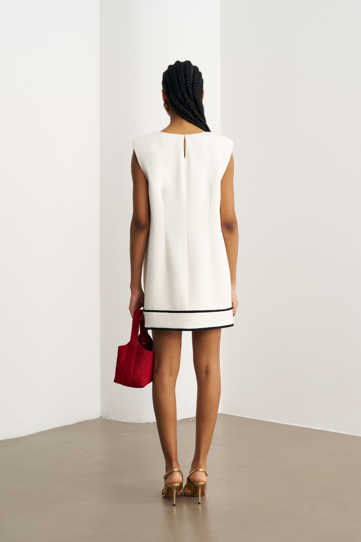 4803 Vatkalı Şifon Aller Etekli Elbise