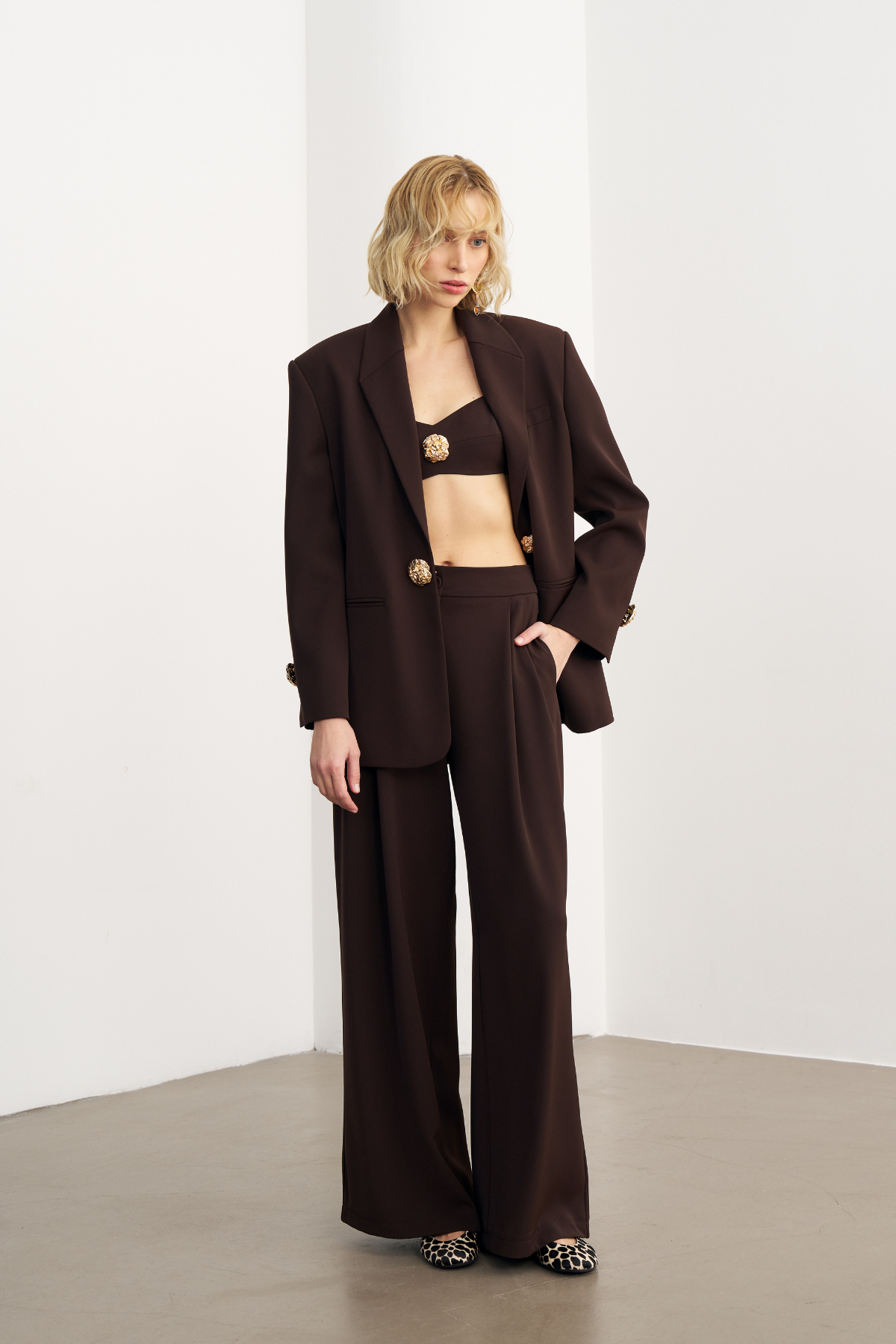 1811 Aksesuar Detaylı Oversize Ceket