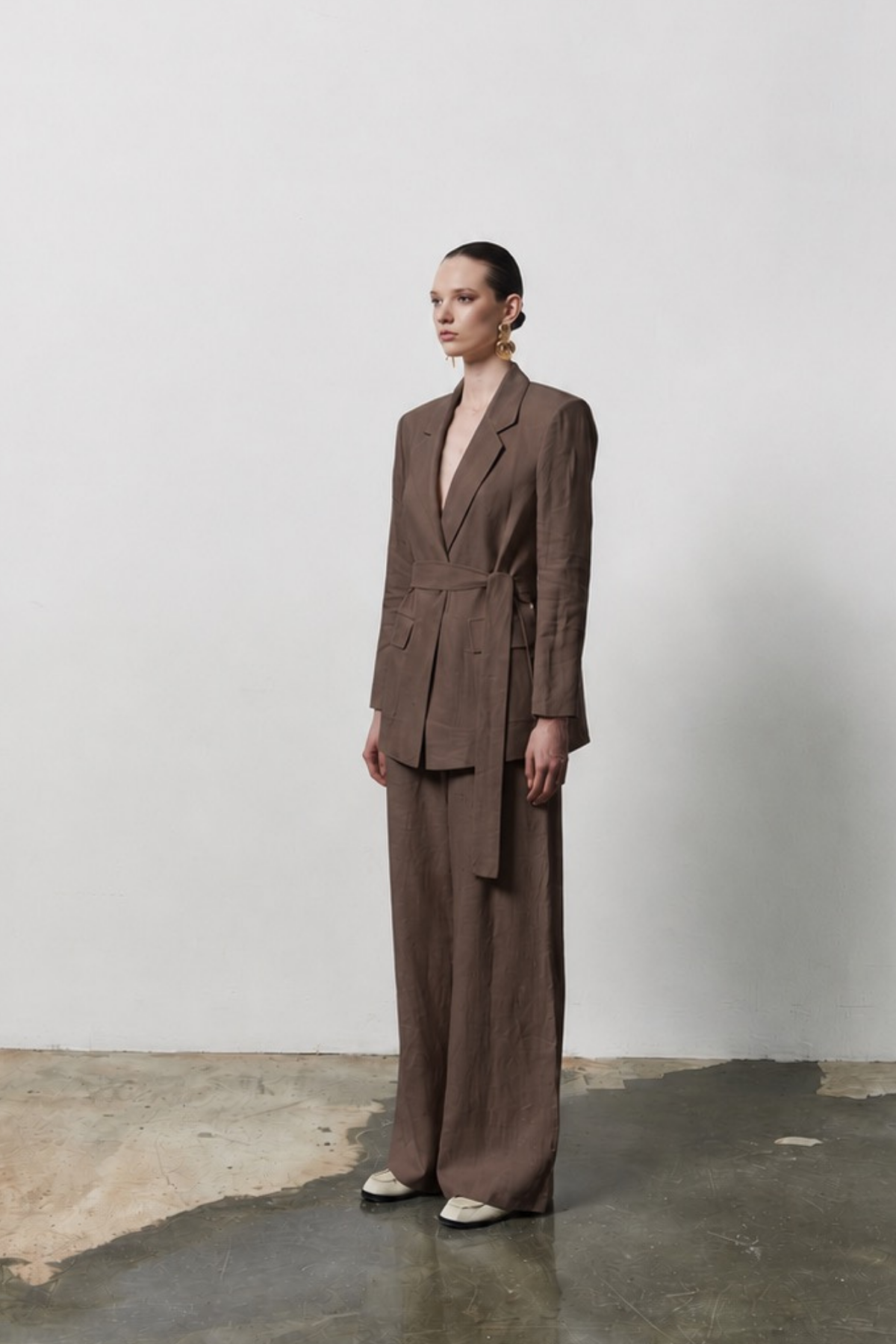 Oversize Belted Blazer Jacket