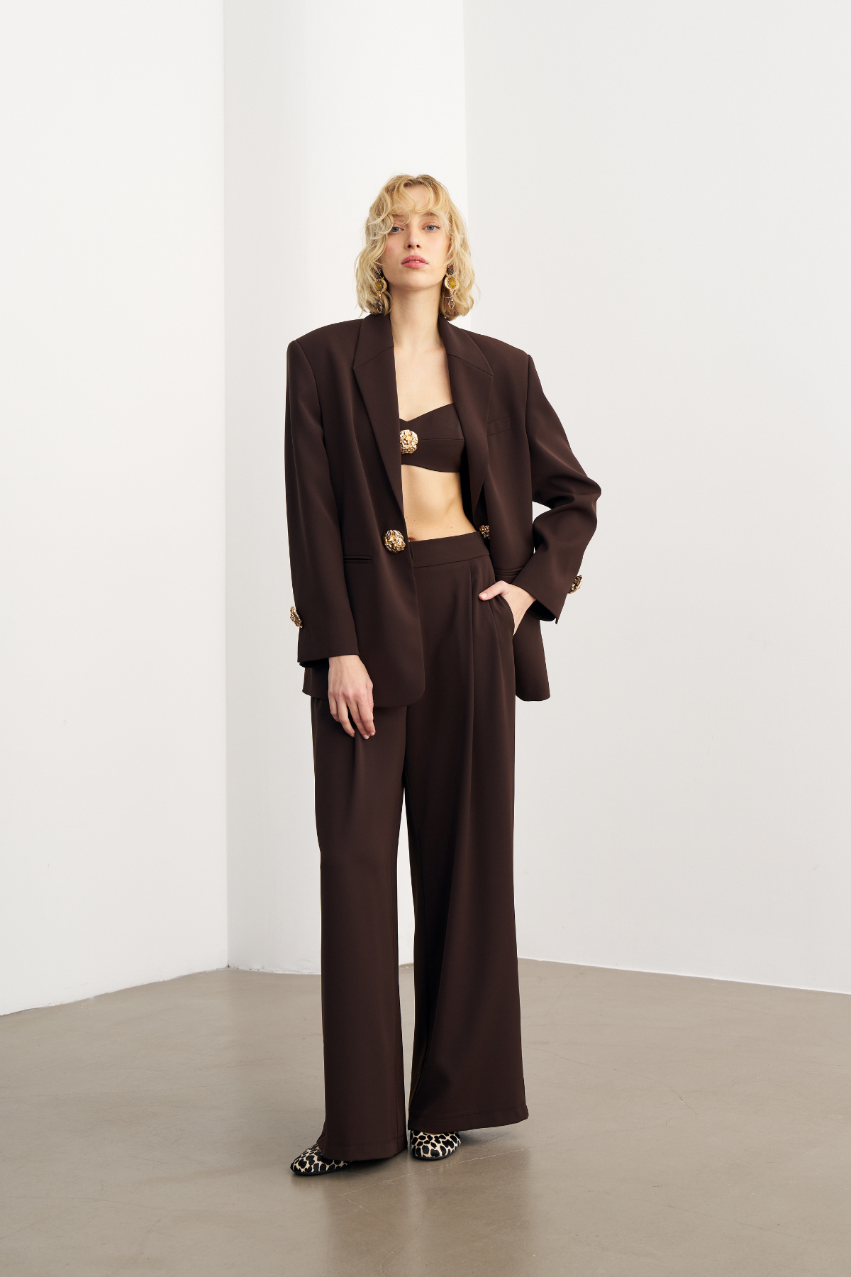 1811 Aksesuar Detaylı Oversize Ceket