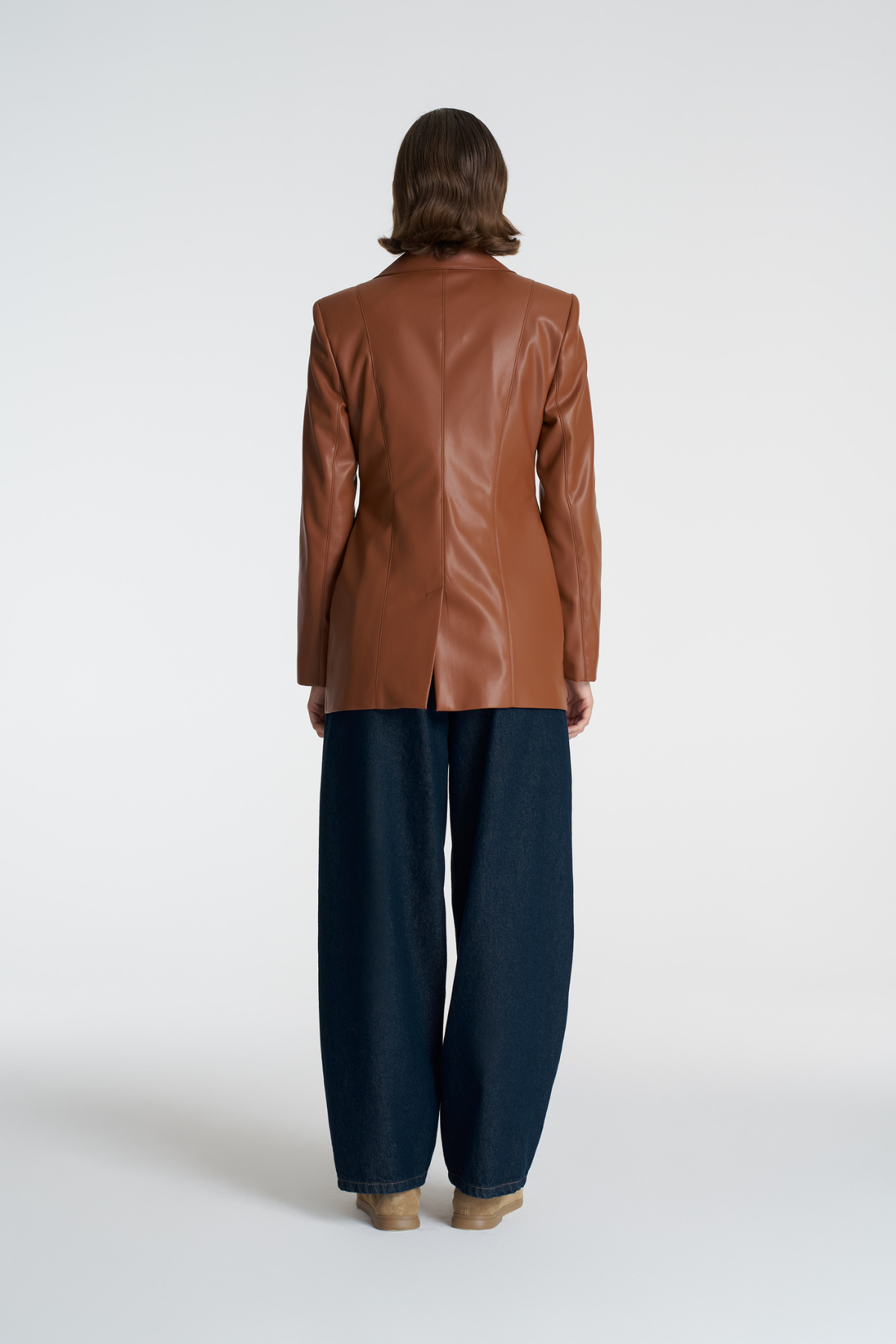 Form Deri Blazer Ceket