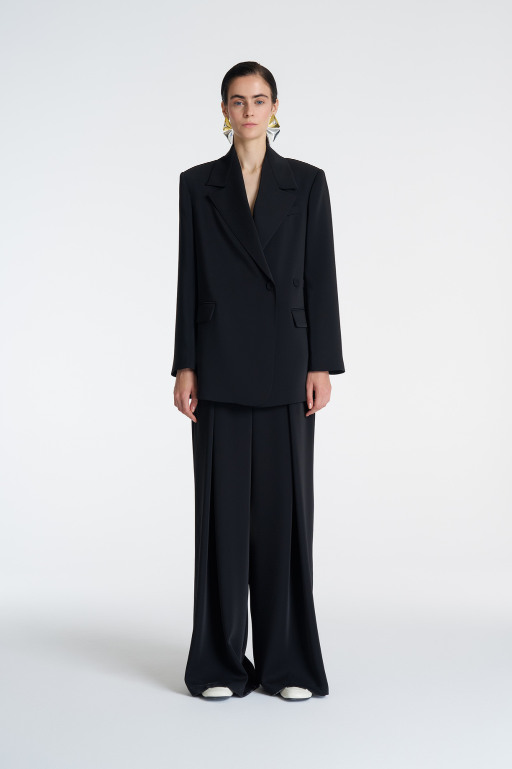 Kruvaze Blazer Ceket Pantolon Takım