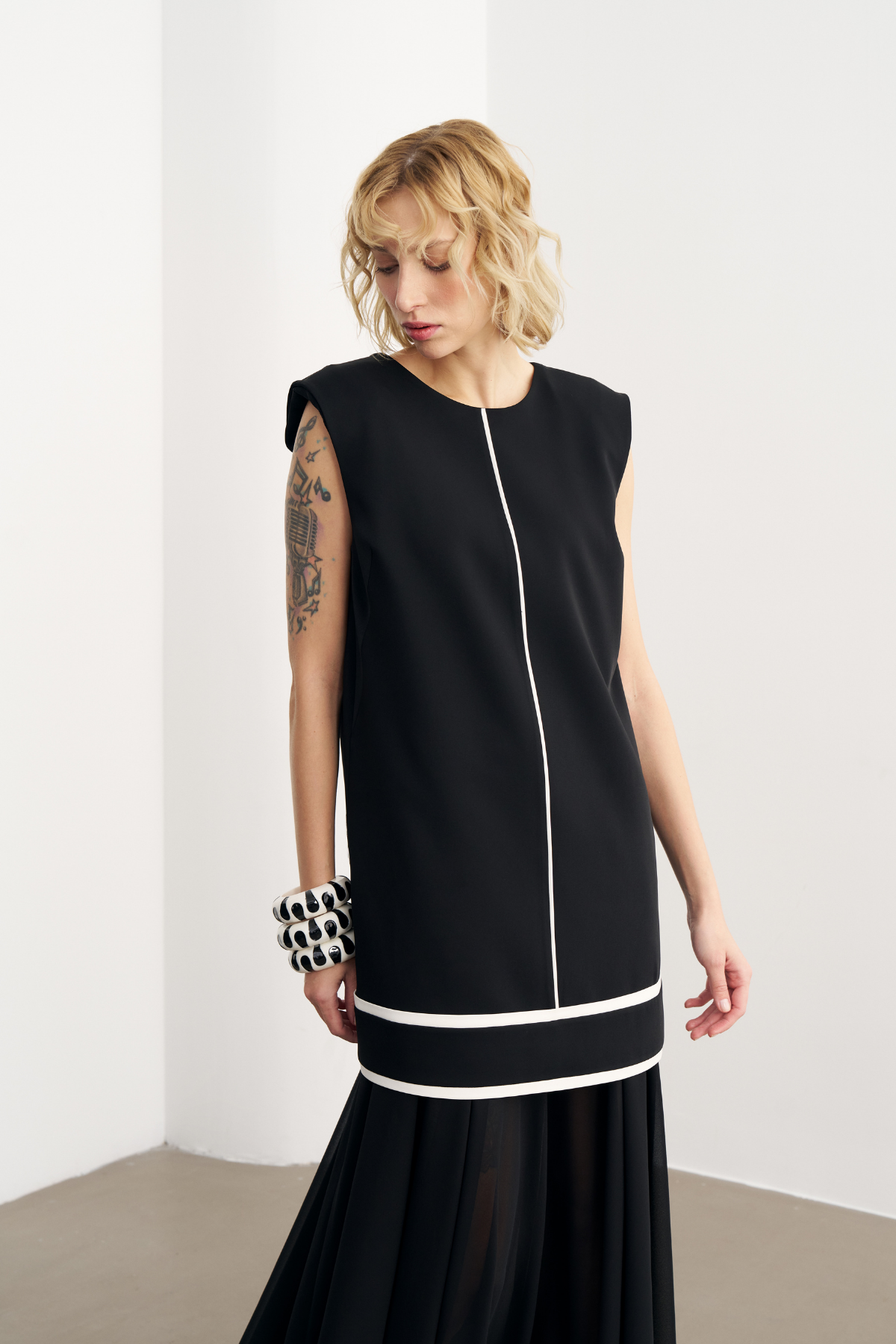 4803 Vatkalı Şifon Aller Etekli Elbise