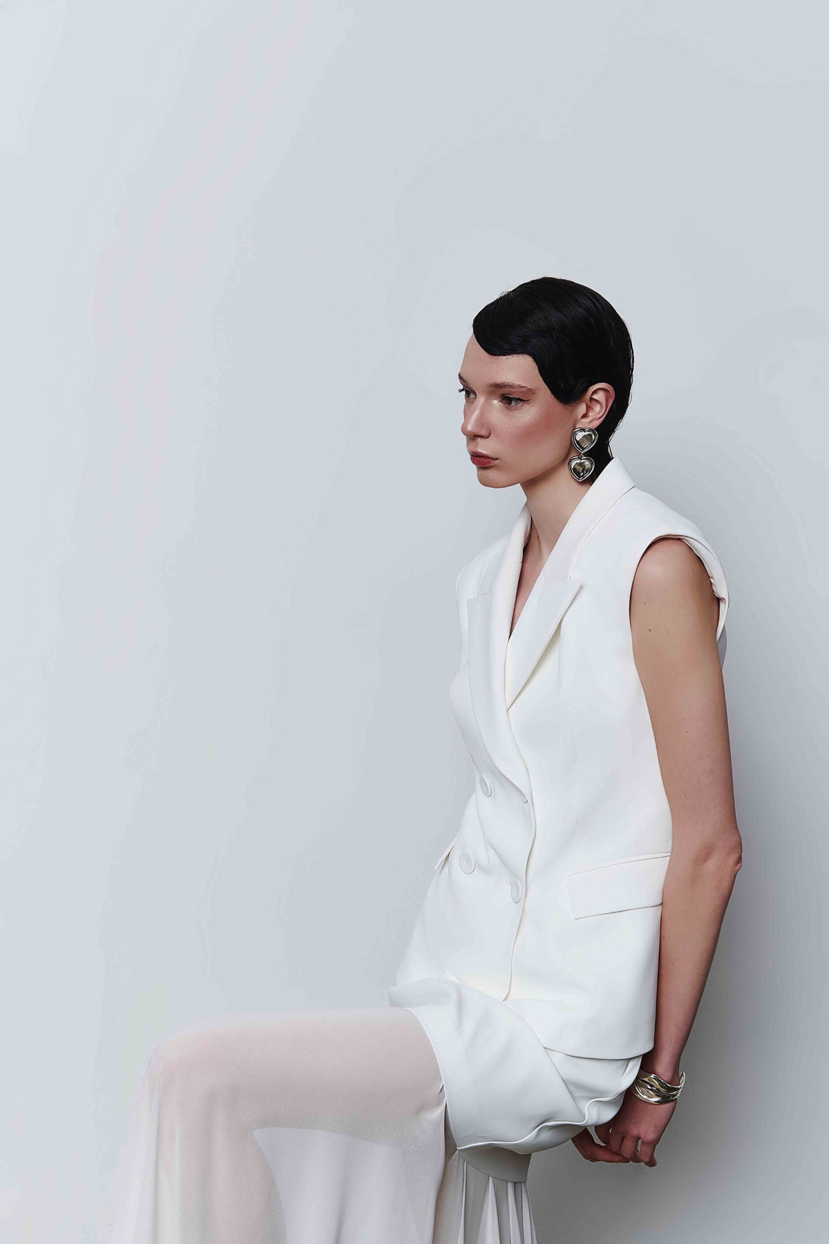 Kruvaze Kadın Kolsuz Yelek