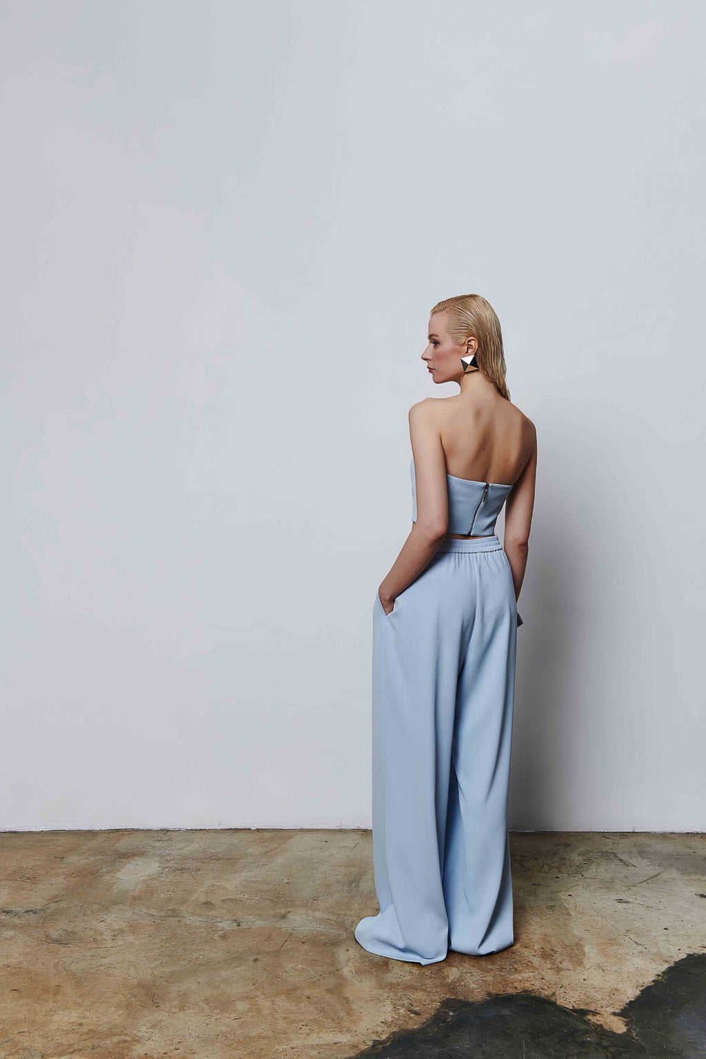 Mavi Kadın Yüksek Bel Palazzo Pantolon