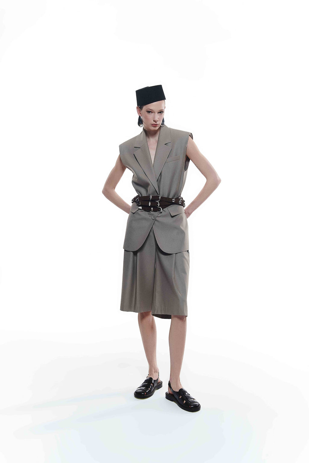 Oversize Kadın Kolsuz Yelek