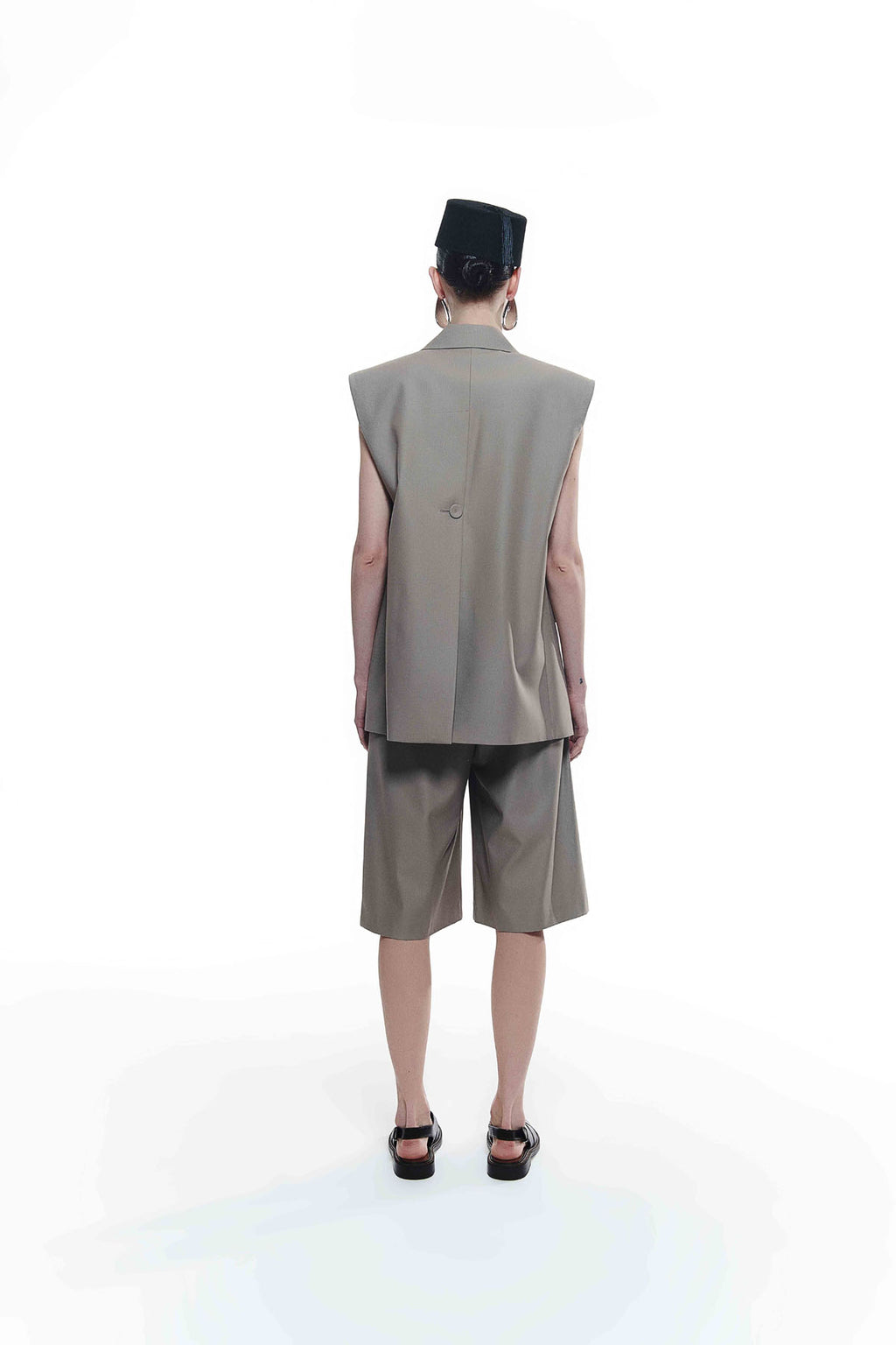 Oversize Kadın Kolsuz Yelek