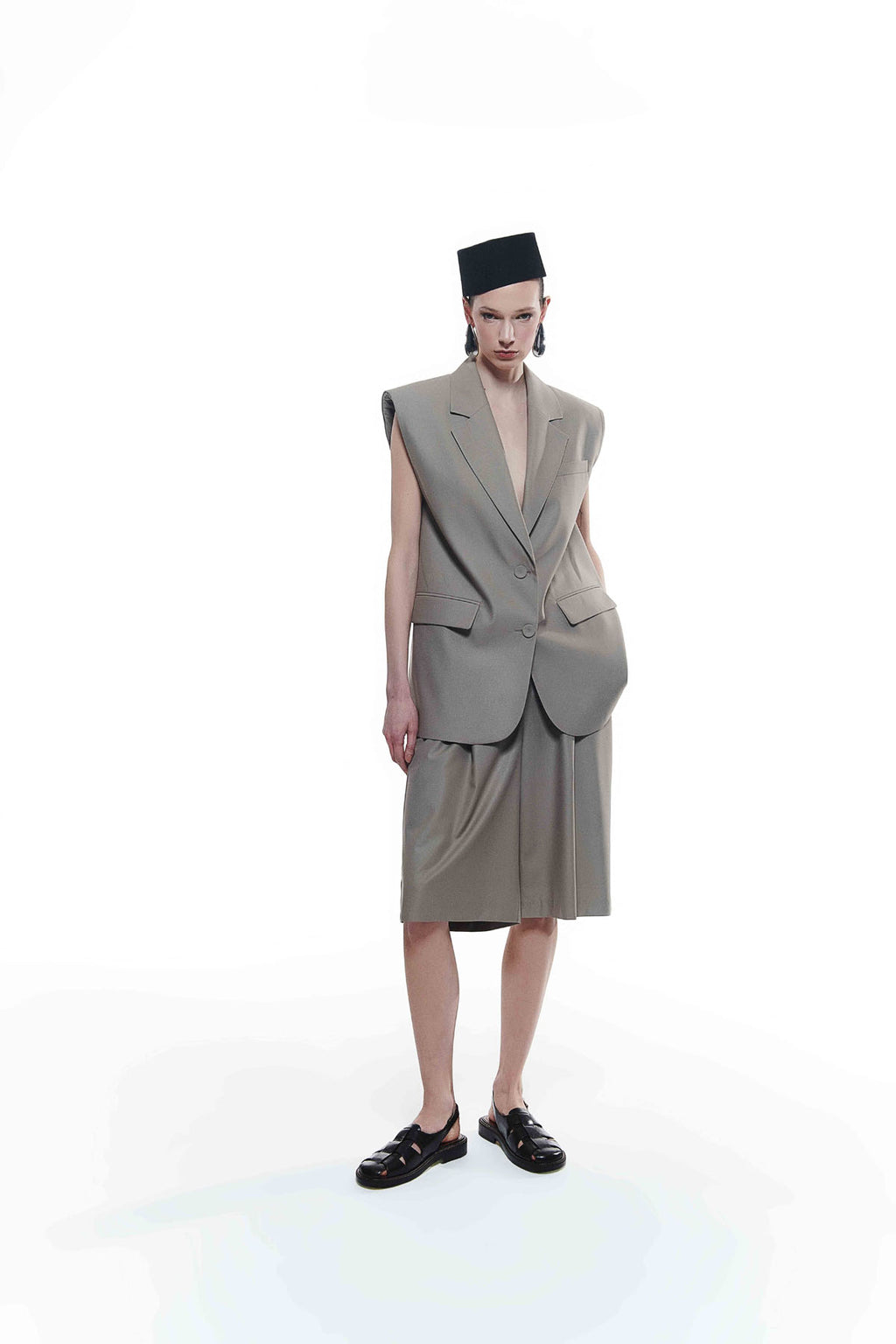 Oversize Kadın Kolsuz Yelek