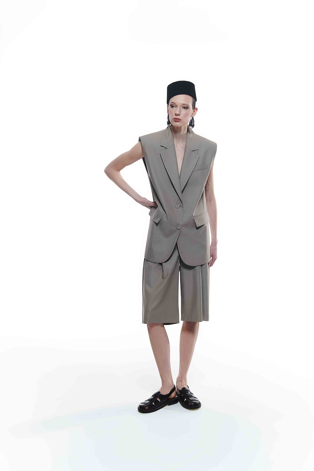 Oversize Kadın Kolsuz Yelek