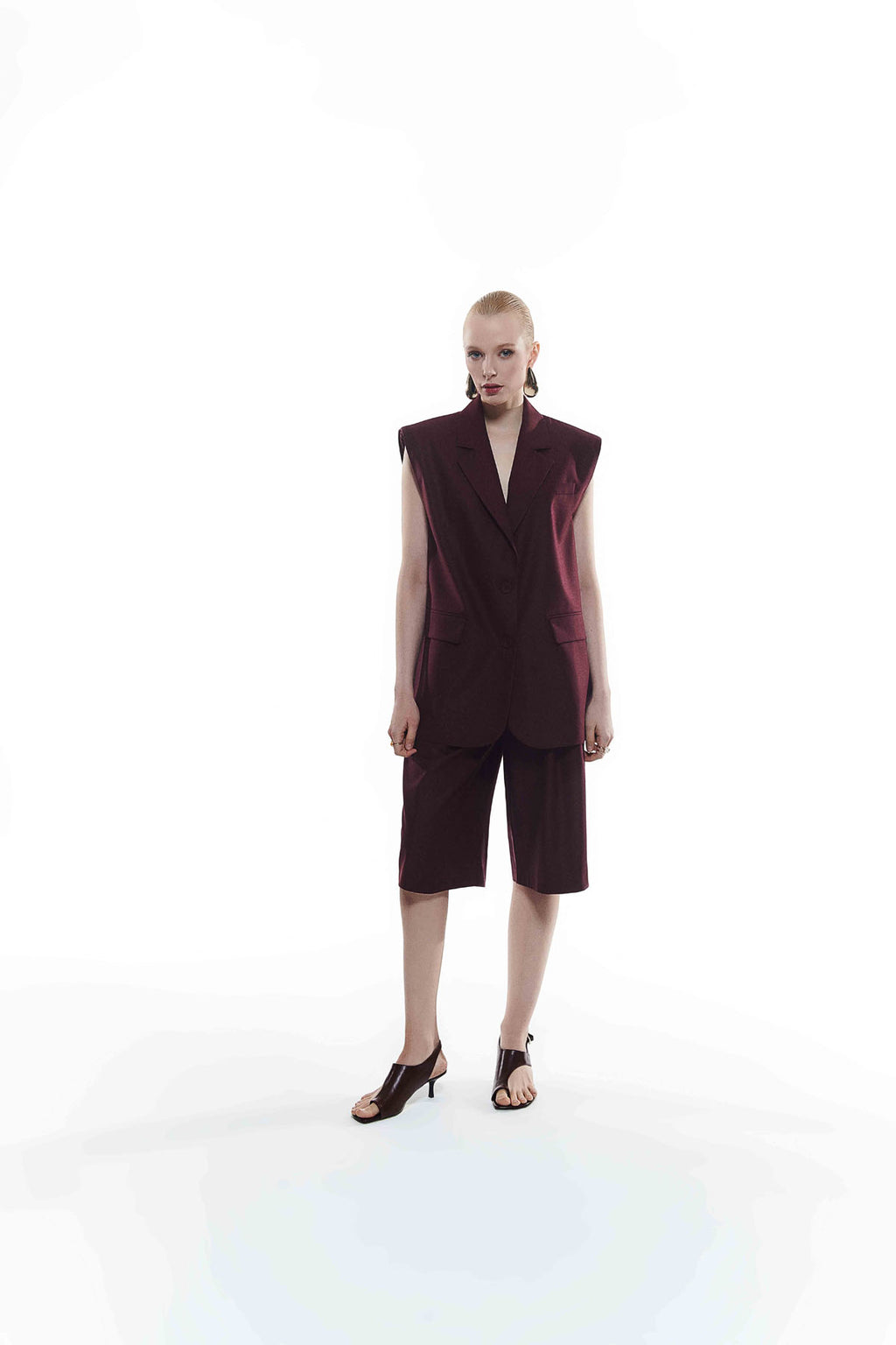 Oversize Kadın Kolsuz Yelek