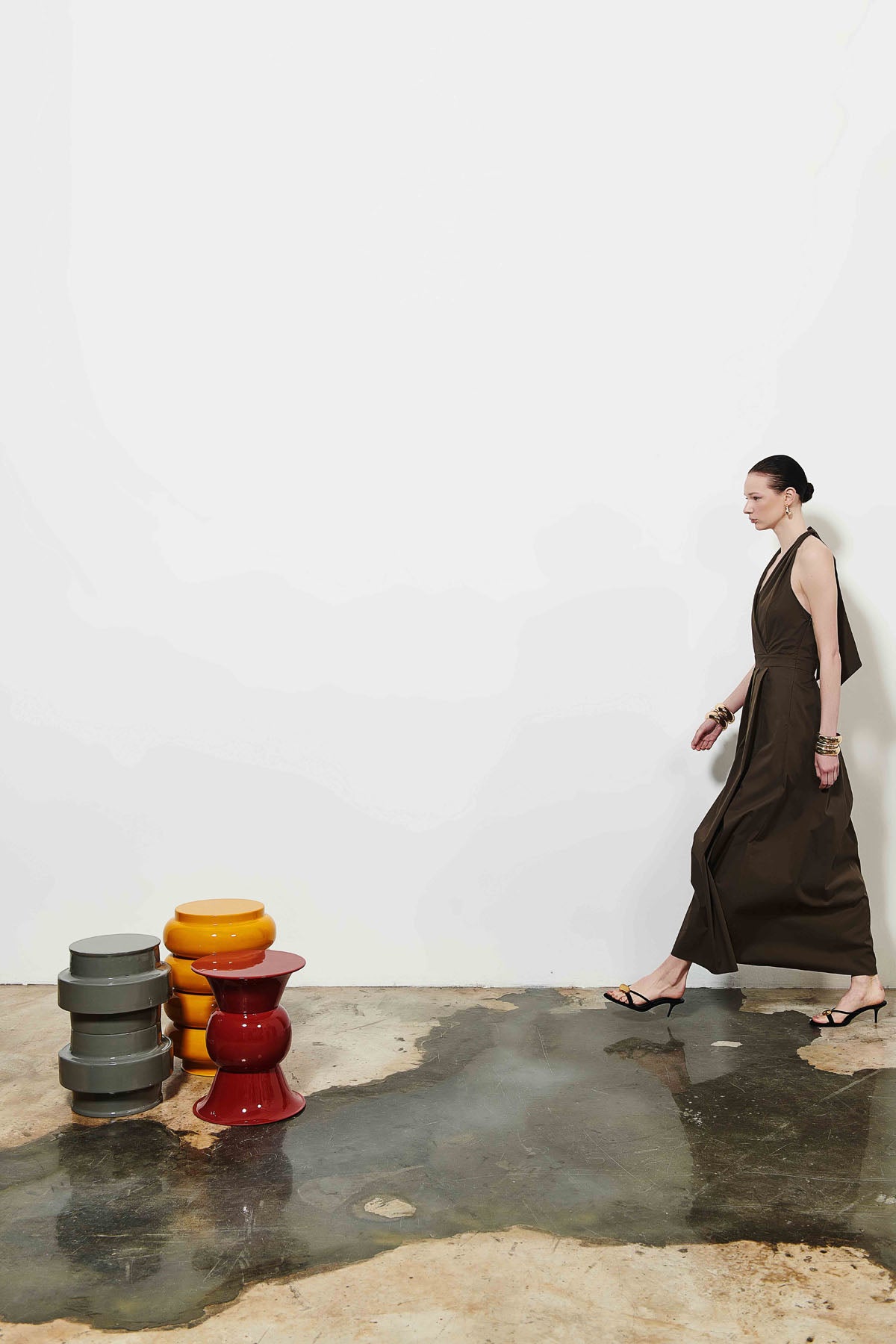 Kadın Yırtmaç Detaylı Uzun Elbise