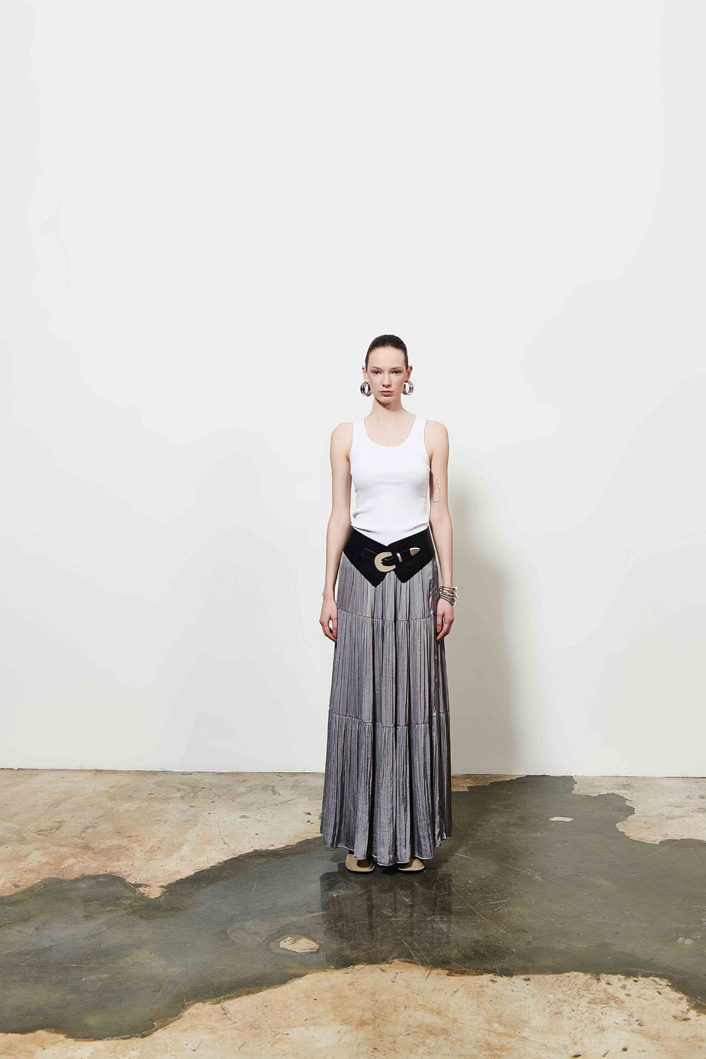 Kadın Kat Kat Maxi Etek