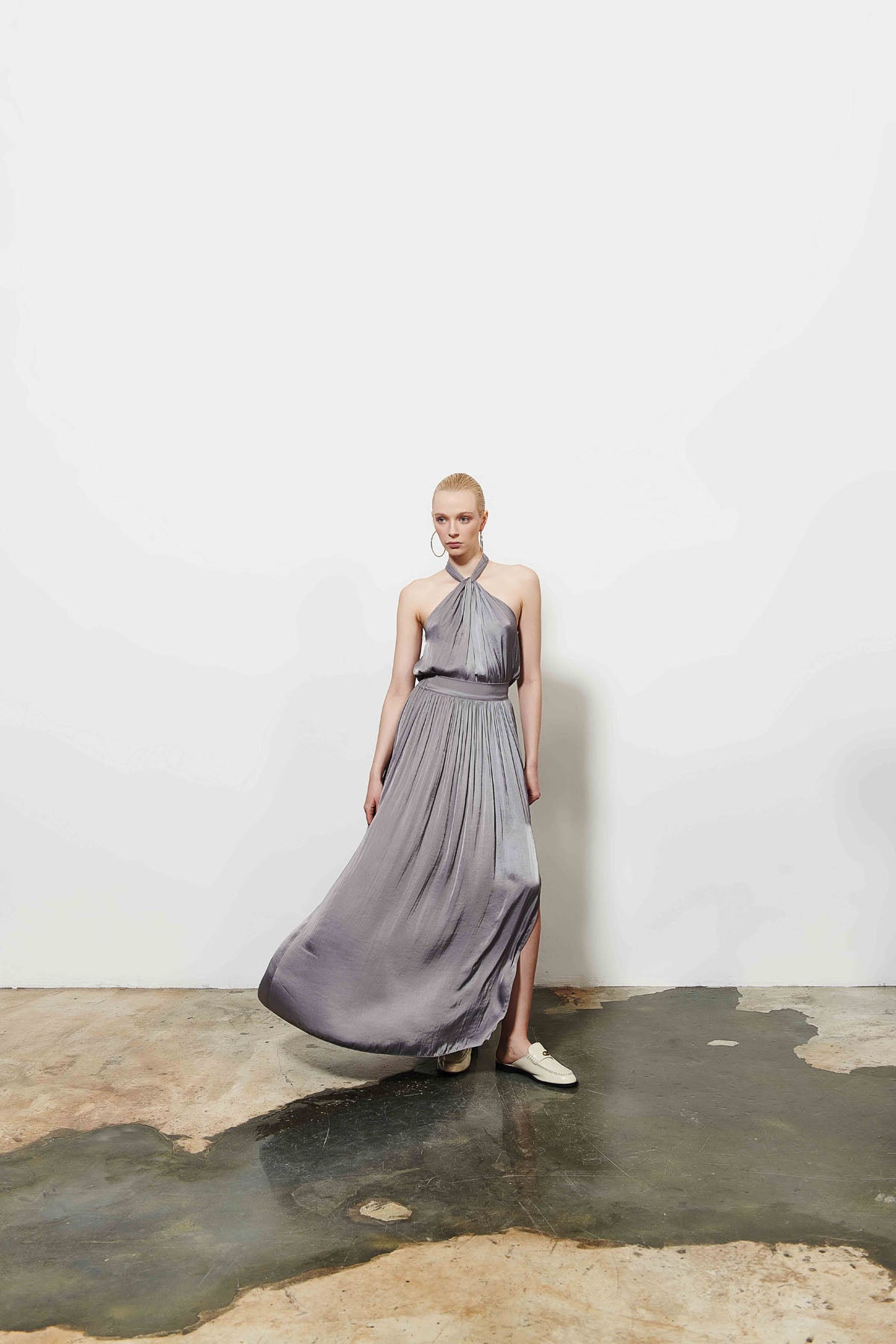 Kadın Saten Pilili Etek