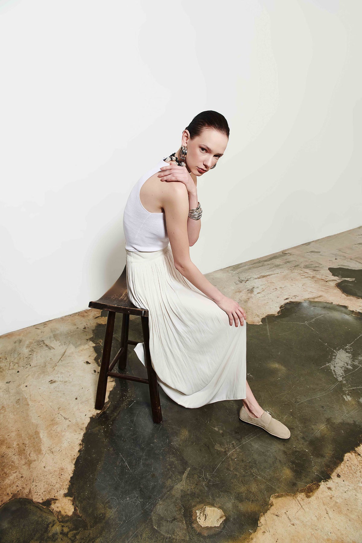 Kadın Kat Kat Maxi Etek