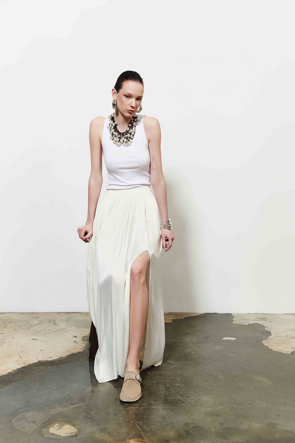 Kadın Kat Kat Maxi Etek