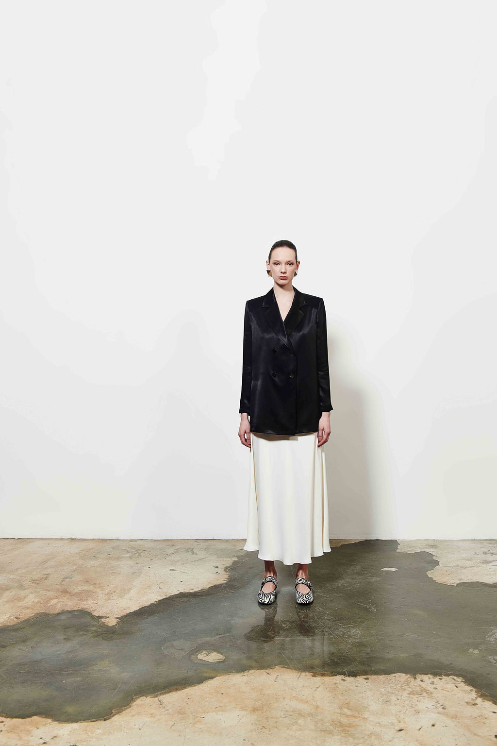 Kadın Saten Uzun Etek