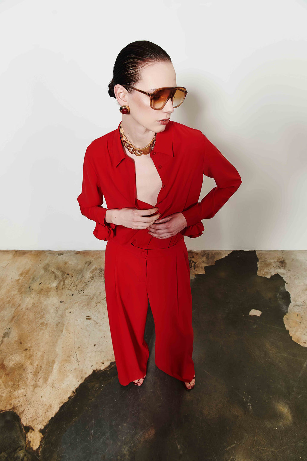 Uzun Kollu Kadın Gömlek