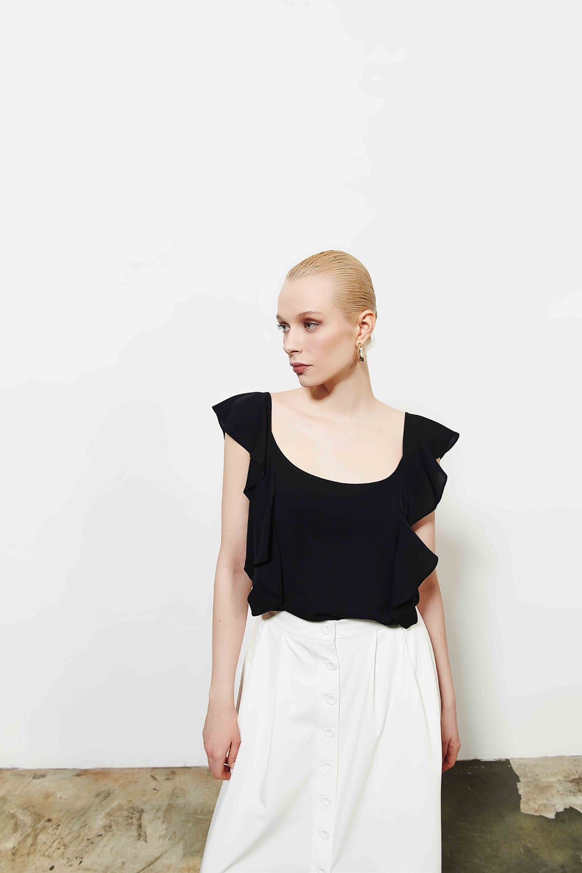 Kadın Düğmeli Uzun Etek