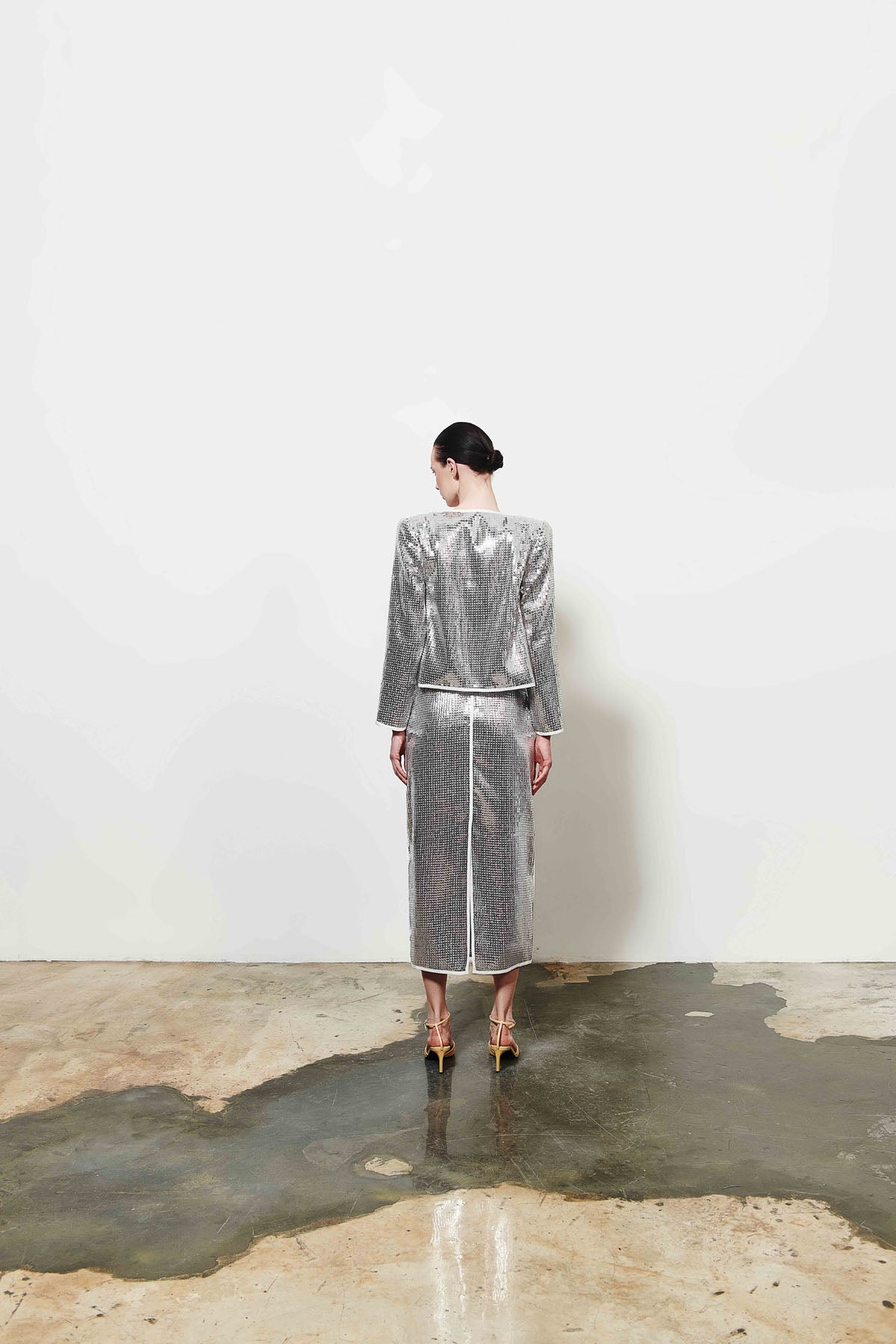 Kadın Crop Parlak Ceket