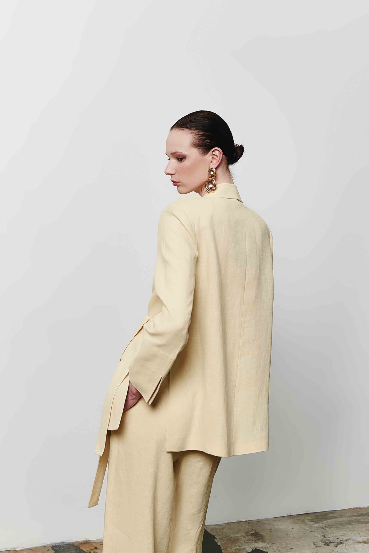 Oversize Kuşaklı Blazer Ceket