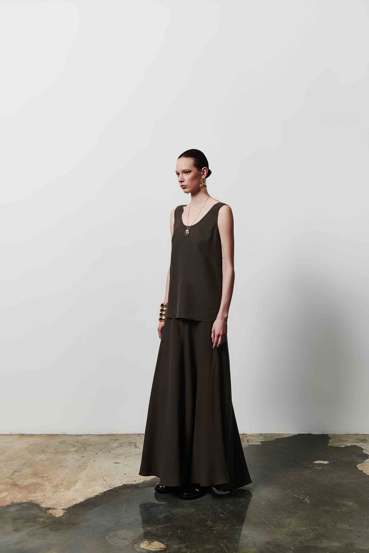 Kadın Yüksek Bel Maxi Etek