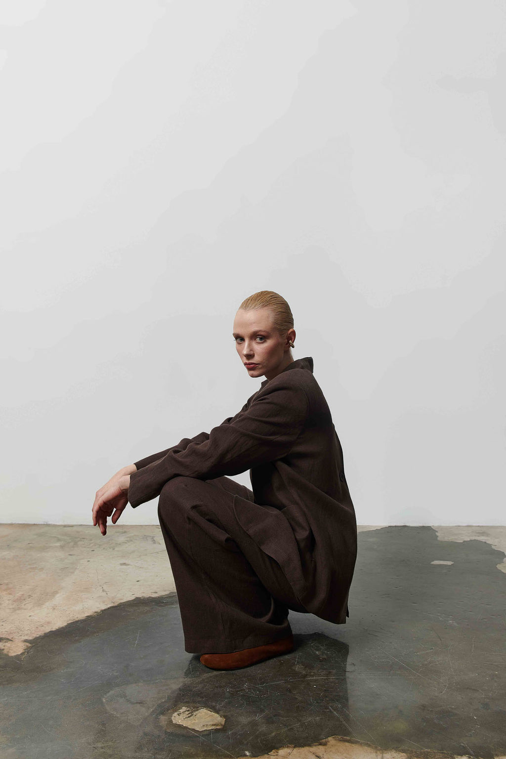 Kadın Keten Geniş Paça Pantolon