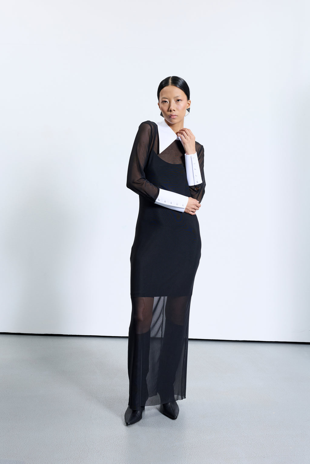 4720 Siyah Tül Elbise