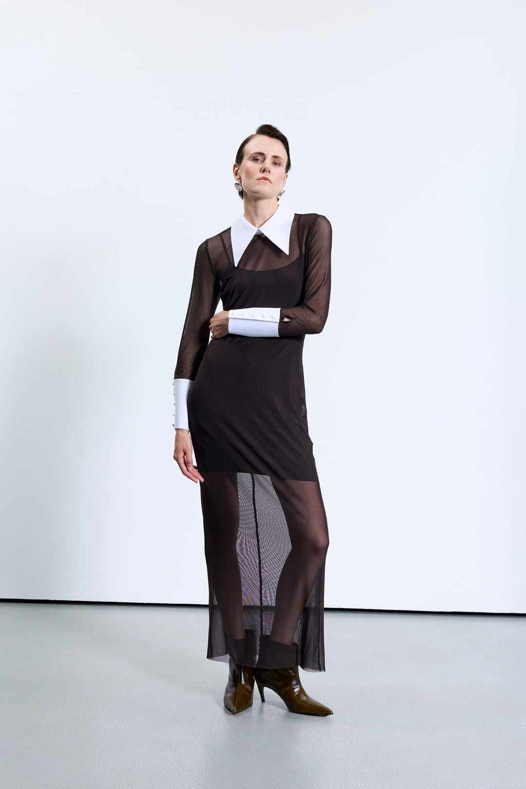 4720 Siyah Tül Elbise