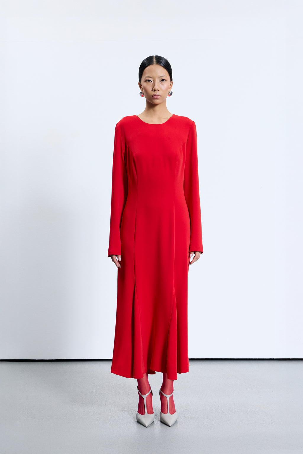 4718 Kırmızı Elbise