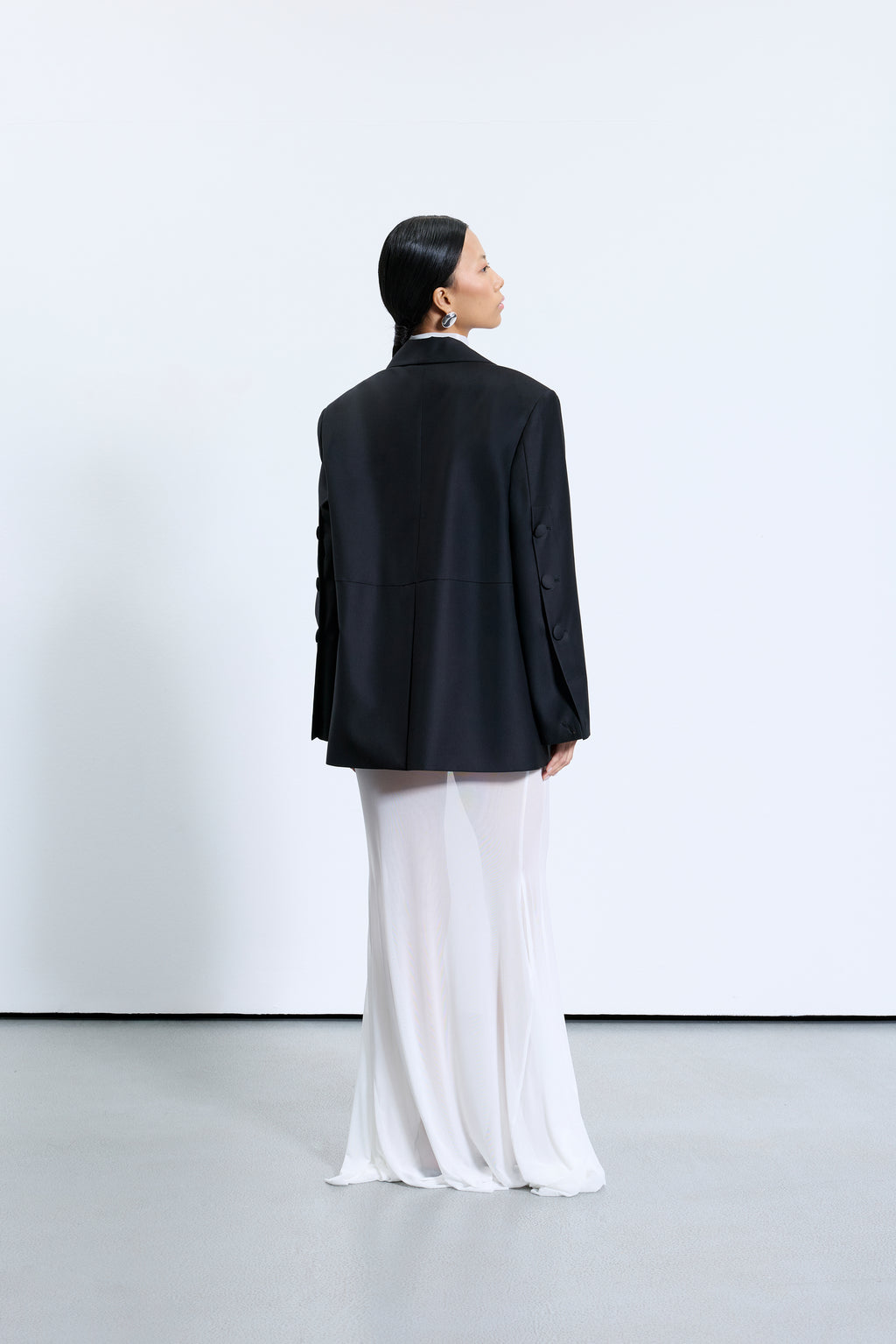 3715 Beyaz Tül Etek