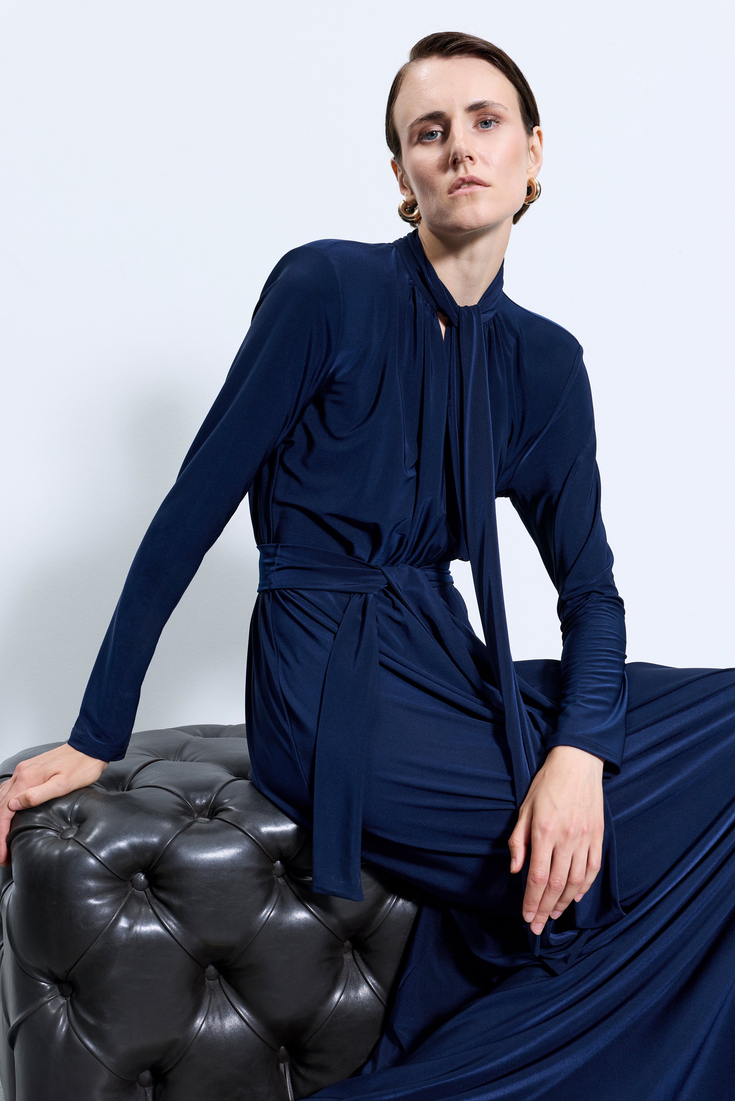 4512 Lacivert Elbise