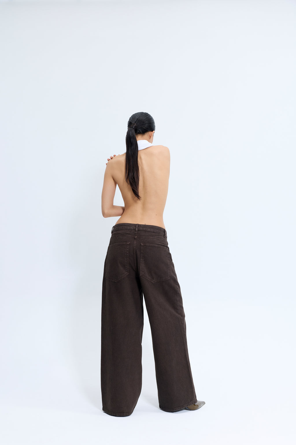 2708 Kahve Denim Pantolon